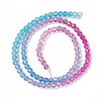 Transparent Glass Beads Strands GLAA-E036-07I-1