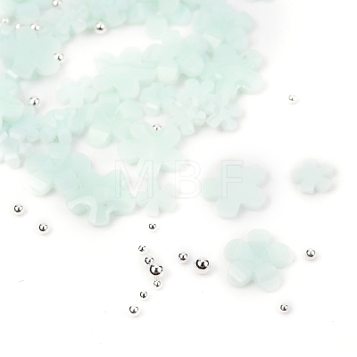 Flower Plastic Cabochons Nail X-MRMJ-I001-03A-1