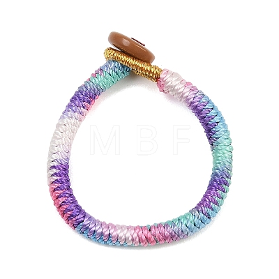 Handwoven Gradient Braided Polyester Cord Pendant Decorations HJEW-F026-01E-1