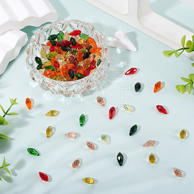 140Pcs 7 Colors Glass Beads GLAA-TA0004-36-1