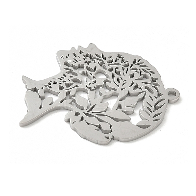 304 Stainless Steel Pendants STAS-V016-16P-1