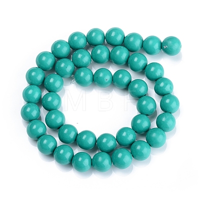 Dyed Natural Mashan Jade Beads Strands DJDA-E266-6mm-01-1