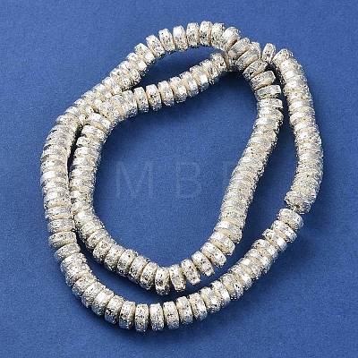 Electroplated Natural Lava Rock Beads Strands G-I360-A02-04-1