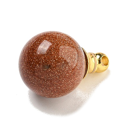 Synthetic Goldstone Perfume Bottle Pendants G-K338-22G-05-1