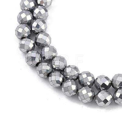 Electroplated Synthetic Non-magnetic Hematite Beads Strands G-H072-B01-01G-1