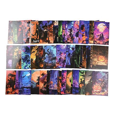 Halloween Witch Pumpkin Pattern Scrapbooking Paper Pads Set STIC-C010-37D-1