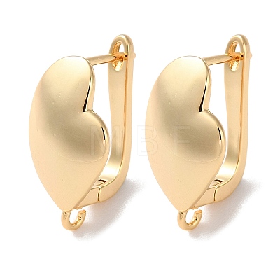 Brass Hoop Earrings Findings KK-B105-05G-01-1