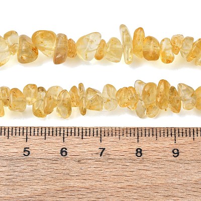 Chip Natural Citrine Beads Strands G-N0134-21-1