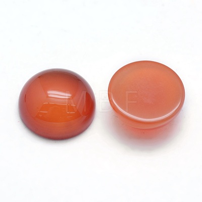 Natural Carnelian Cabochons G-P393-R18-10mm-1
