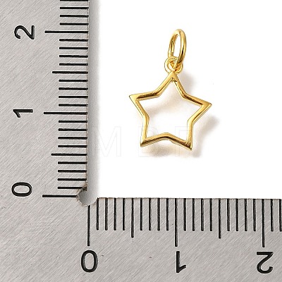 925 Sterling Silver Star Outline Charms STER-G043-02A-G-1