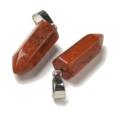 Natural Red Jasper Pendants G-Z067-07P-11-1