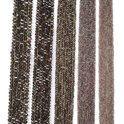 Electroplate Glass Beads Strands EGLA-A034-T6mm-B19-1