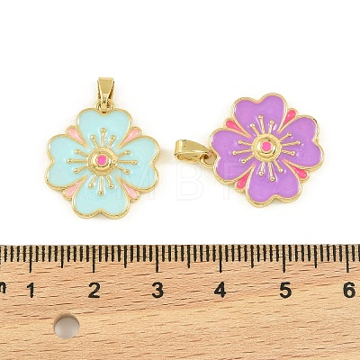 Brass Enamel Pendants KK-I477-06G-1