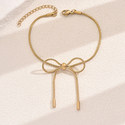 304 Stainless Steel Snake Chain Bracelets for Women PI2985-1-1