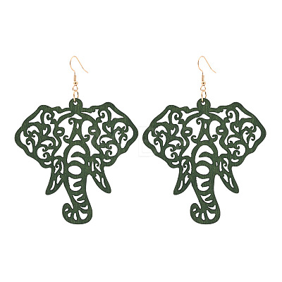 Hollow Wood Dangle Earrings FS-WG18EE7-02-1