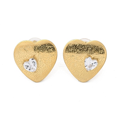 Brass & Glass & Plastic Stud Earrings EJEW-D302-03G-01A-1