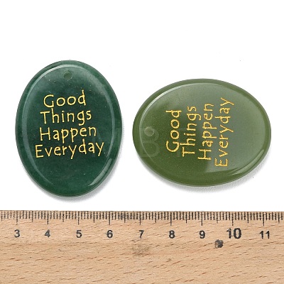Natural Green Aventurine Pendants G-K353-06A-1