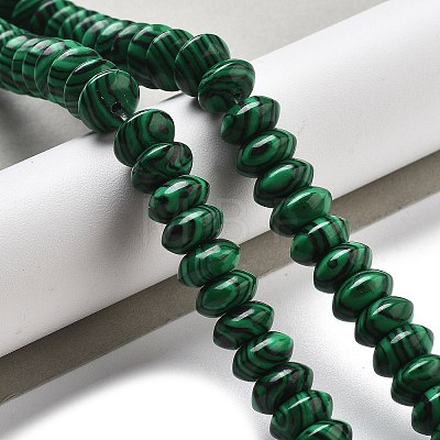 Synthetic Malachite Beads Strands G-P559-A04-02-1