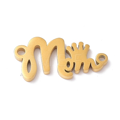 Mother's Day PVD Vacuum Plating 304 Stainless Steel  Beads LS-STAS-C035-01G-1