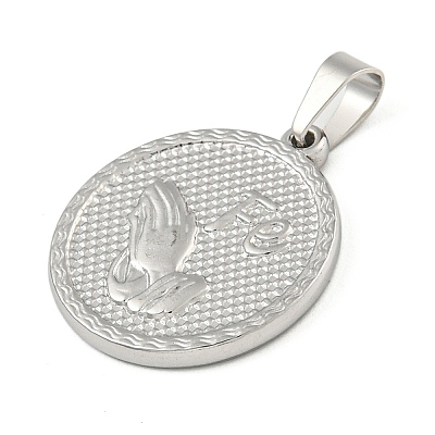 Non-Tarnish 304 Stainless Steel Pendants STAS-B071-02C-03P-1