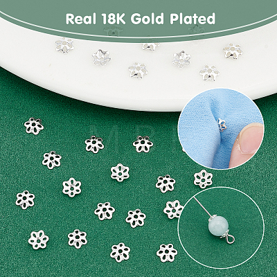 30Pcs 925 Sterling Silver Bead Caps STER-UN0001-29-1