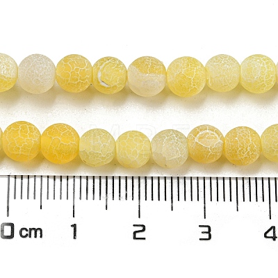 Natural Crackle Agate Beads Strands G-G055-6mm-6-1