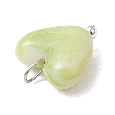 3Pcs 3 Colors Opaque Acrylic Pendants PALLOY-JF03343-01-1