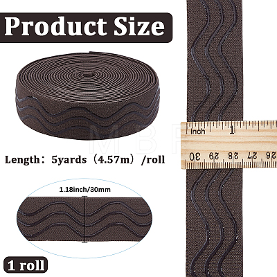 5 Yards Polyester Non-slip Elastic Bands SRIB-GF0001-62B-1