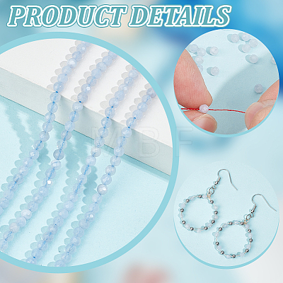 2 Strands Natural Blue Lace Agate Beads Strands G-NB0005-65-1