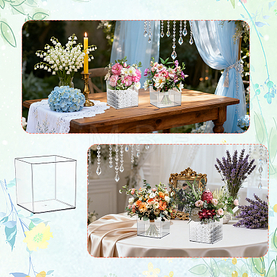 4Pcs Acrylic Vase Ornaments AJEW-GA0010-09-1