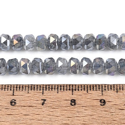 Anti-Tarnish Electroplate Glass Imitation Jade Beads Strands EGLA-T029-6mm-13A-1