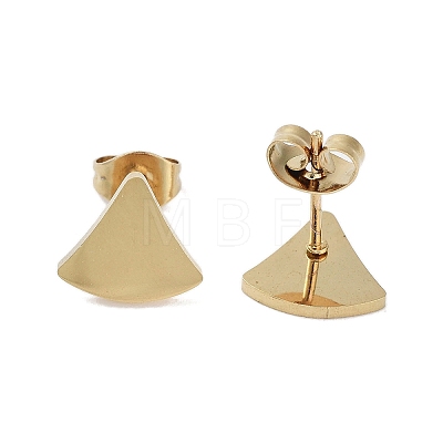 PVD Vacuum Plating 304 Stainless Steel Stud Earrings for Women EJEW-A048-46C-G-1