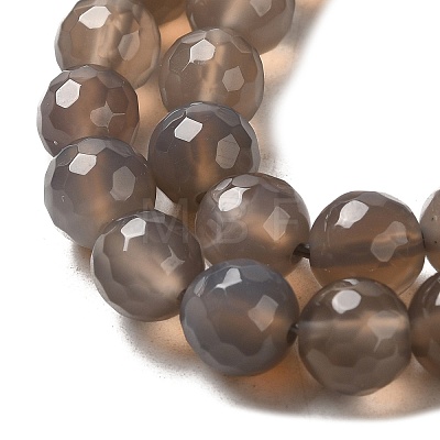 Natural Grey Agate Beads G-A046-1-1