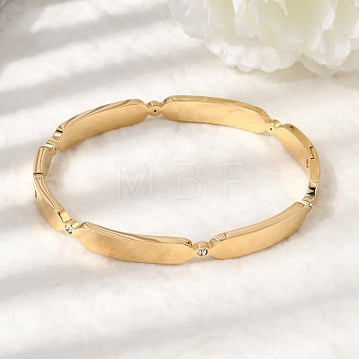 304 Stainless Steel Hinged Bangles for Women BJEW-D408-08G-1
