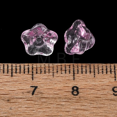 Baking Paint Transparent Glass Beads GLAA-T025-81C-06-1