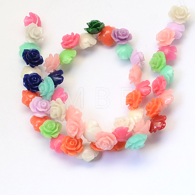 Flower Dyed Synthetic Coral Beads CORA-Q023-14-1