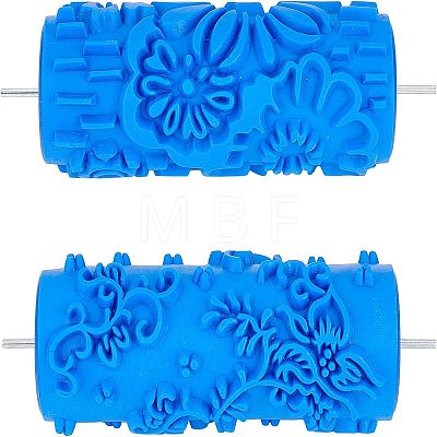 Olycraft 2Pcs 2 Style Textured Rubber Rollers DRAW-OC0001-01-1
