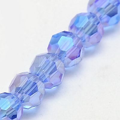 Electroplate Glass Beads Strands EGLA-J042-8mm-AB02-1