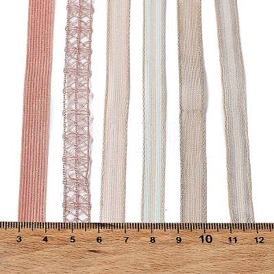 18 Yards 6 Styles Polyester Ribbon SRIB-C001-C02-1