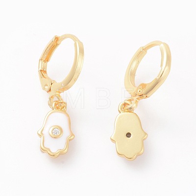 Brass Hoop Earrings EJEW-I230-03G-1