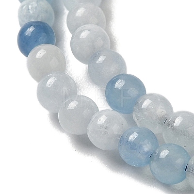 Natural Aquamarine Beads Strands G-B090-A17-03-1