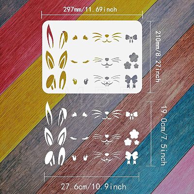 Large Plastic Reusable Drawing Painting Stencils Templates DIY-WH0202-487-1