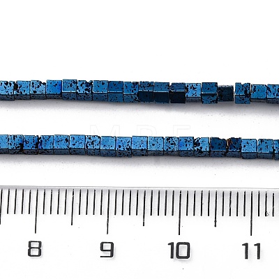 Electroplated Natural Lava Rock Beads Strands G-A256-B01-01G-1