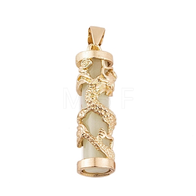 Synthetic Luminous Stone Column Pendants FIND-C058-01G-07-1