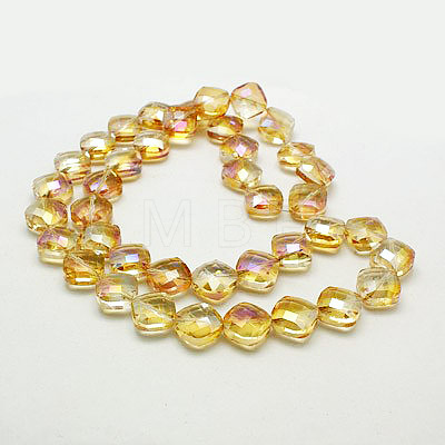 Electroplate Glass Beads EGLA-D029-3-1