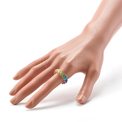 Transparent Acrylic Beads Finger Rings X1-RJEW-TA00004-1
