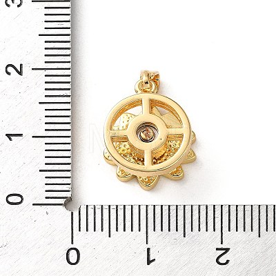 Rotatable Brass Enamel Pendants X-KK-P320-04A-G-1