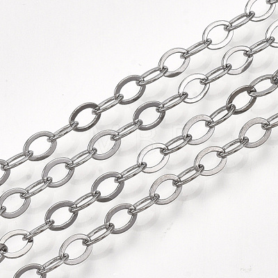 Brass Cable Chain Necklaces X-MAK-T006-05B-1