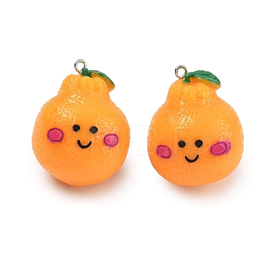 Opaque Resin Pendants RESI-A051-02B-P-1