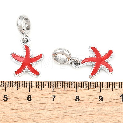 Alloy Enamel European Dangle Charms AL-CBAC2D3-02P-01-1